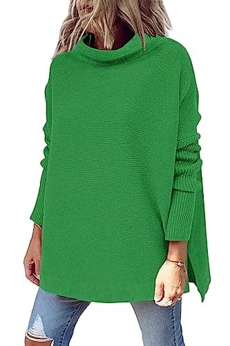 Women's Oversized Mock Turtleneck Sweater