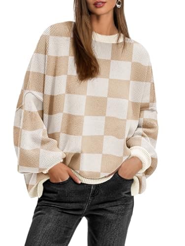 Lepunuo Women's Oversized Batwing Long-Sleeve Knit Sweater