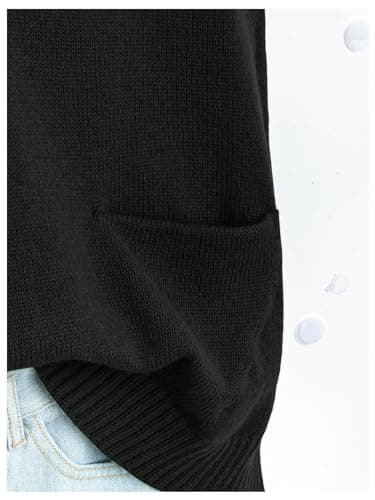GORGLITTER Women's Plus Size V-Neck Sleeveless Sweater Dress with Pockets
