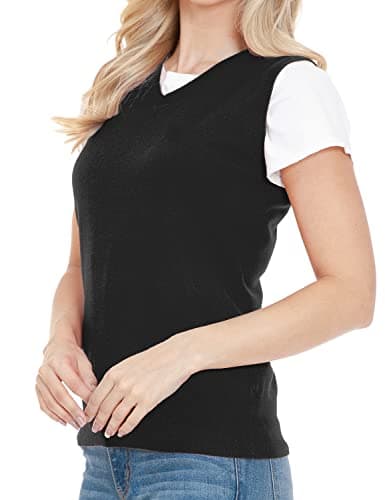EIMIN Women's V-Neck Stretch Pullover Premium Sweater Vest Top (S-3X)