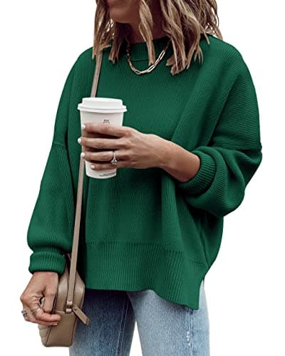 Imily Bela Women's Oversized Tunic Sweater Ribbed Knitija