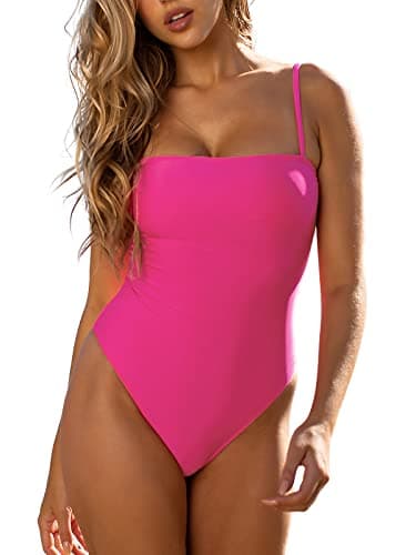 Women's Bandeau One Piece Swimsuits by RELLECIGA