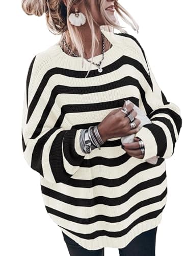 Oversized Women's Casual Knitted Sweater with Mock Neck