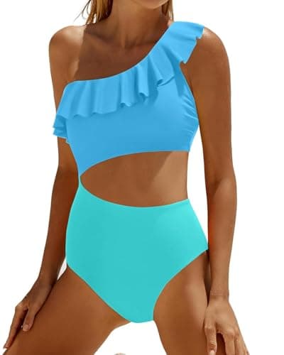 Women's Solid Color Tummy Control Monokini Swimsuit