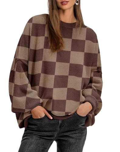 Lepunuo Women's Oversized Batwing Long-Sleeve Knit Sweater