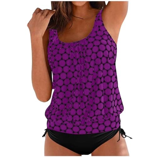 YNCSZEC Women's Tummy Control Tankini Bathing Suit Full Coverage