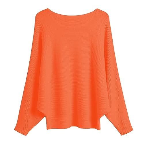 GABERLY Women's Boat Neck Batwing Dolman Knit Sweaters & Pullovers