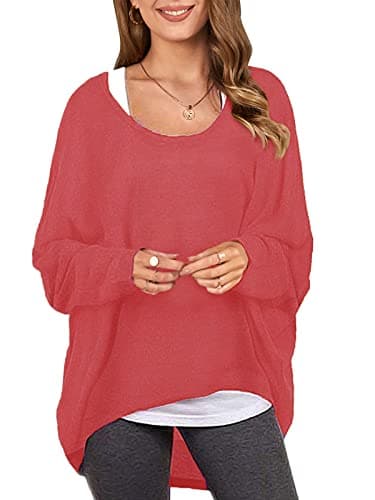 ZANZEA Women's Off-Shoulder Batwing Sleeve Oversized Top
