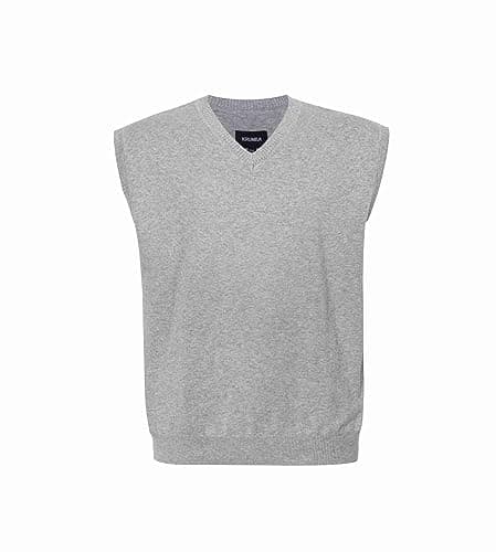 Krumba Men's Plus Size Oversized Sweater Vest V-Neck