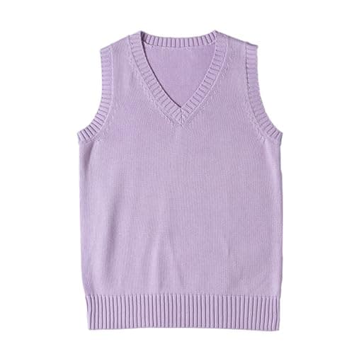 ZUEVI Women's Classic V-Neck Sleeveless Knit Vest
