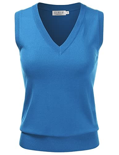 EIMIN Women's V-Neck Stretch Pullover Premium Sweater Vest Top (S-3X)