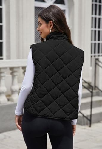 Women's Cropped Puffer Vest with Pockets