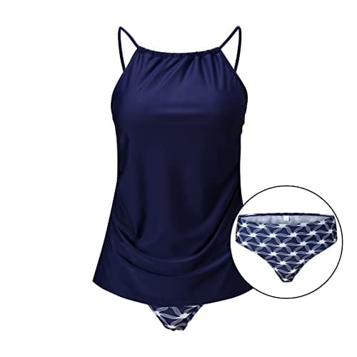 Maidsgop Women's High Waist Printed Strappy Bikini Set