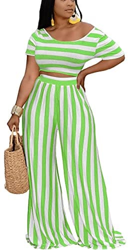 BFFBABY Women's Sexy Backless Crop Top & High Waist Wide Leg Pants Set
