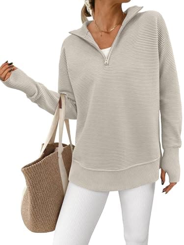 PPRETTYGARDEN Women's Long Sleeve V-Neck Knit Sweater