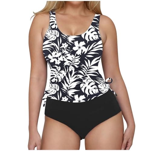 Cethrio Women's Tummy-Control Tankini Swimsuit