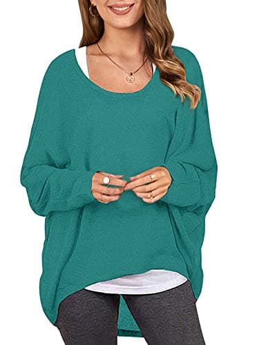 ZANZEA Women's Off-Shoulder Batwing Sleeve Oversized Top