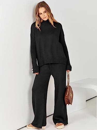 ANRABESS Women's 2-Piece 2024 Fashion Long Sleeve Lounge Sets