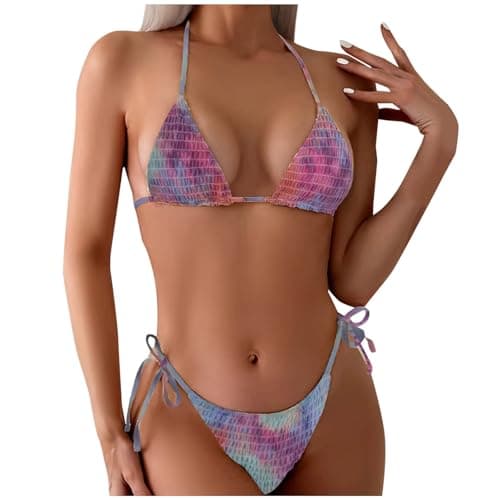 Cethrio Triangle Bikini Sets for Women: Plus Size Tummy Control Swimwear