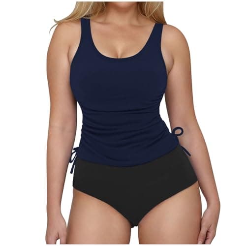 Cethrio Women's Tummy-Control Tankini Swimsuit