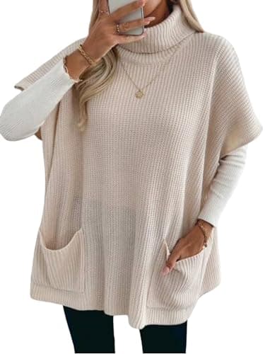 Oversized Turtleneck Sweater Dress for Women by ZAFUL