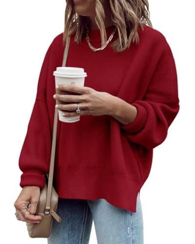 Imily Bela Women's Oversized Tunic Sweater Ribbed Knitija