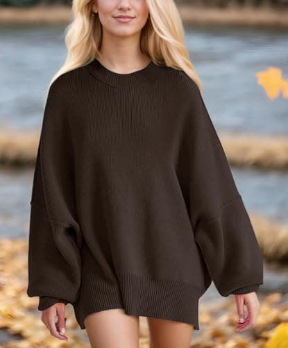 Simier Fariry 2024 Women's Oversized Batwing Knit Sweater Pullover Legging Tunic