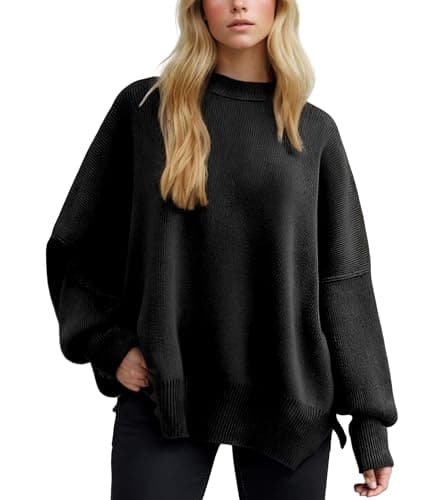 Simier Fariry 2024 Women's Oversized Batwing Knit Sweater Pullover Legging Tunic