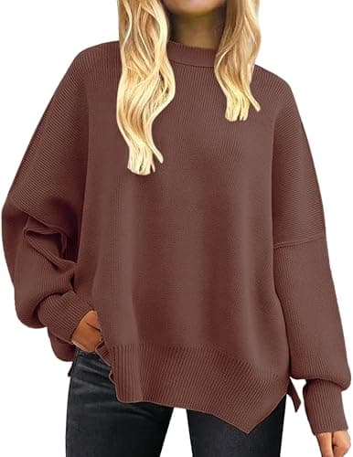 Libsorge Women's Oversized Batwing Long Sweater Top 2024 Fall