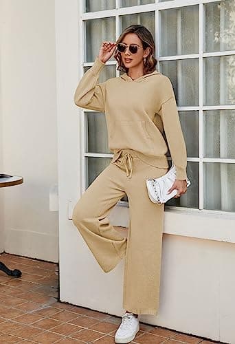 Viottiset Women's Hoodie and Wide Leg Pant Lounge Set
