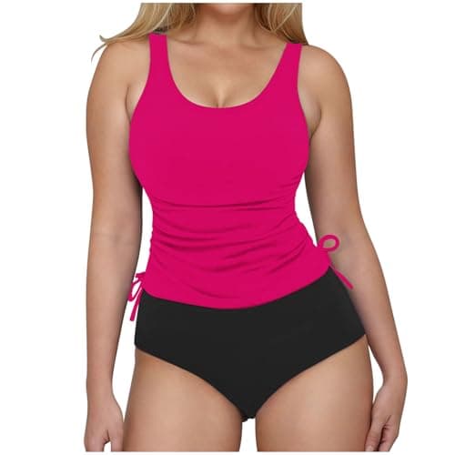 Cethrio Women's Tummy-Control Tankini Swimsuit