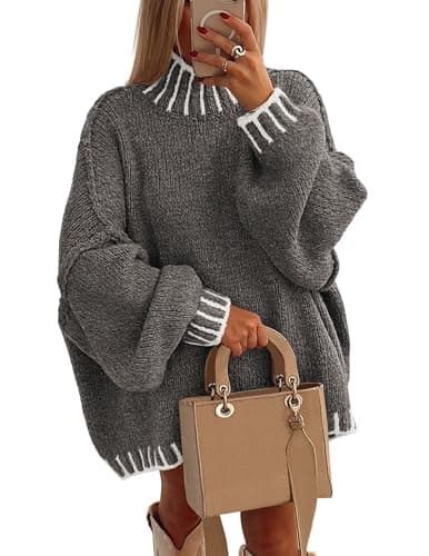 PRETTYGARDEN Women's Winter Oversized Chunky Knit Sweater Tops