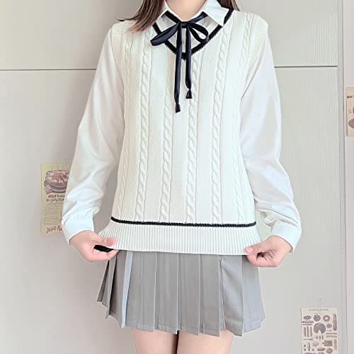 Jinghuiyue Women's Classic V-Neck Stripe Knit Sleeveless Top