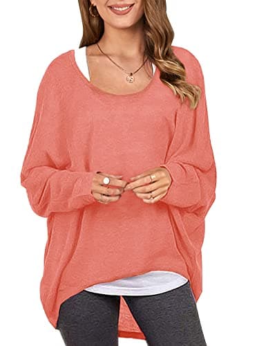 ZANZEA Women's Off-Shoulder Batwing Sleeve Oversized Top