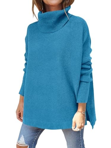 ANRABESS Women's Oversized Turtleneck Batwing Sweater Tops - Casual Fall 2024 Outfits