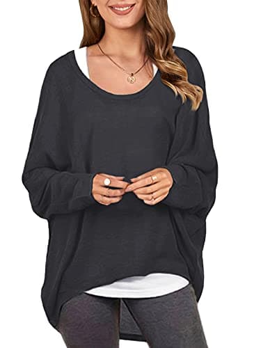 ZANZEA Women's Off-Shoulder Batwing Sleeve Oversized Top