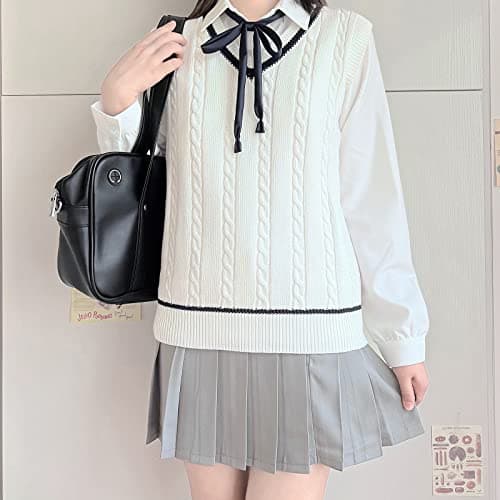 Jinghuiyue Women's Classic V-Neck Stripe Knit Sleeveless Top