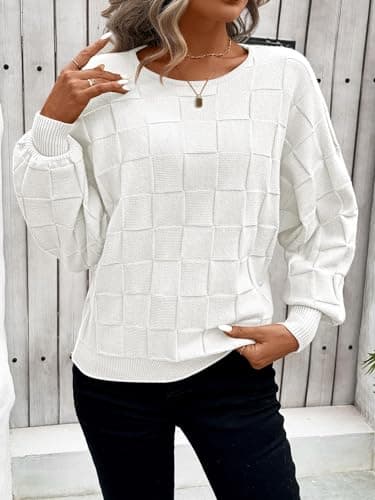 Pink Queen Women's 2024 Fall Batwing Sleeve Sweater Winter Fashion