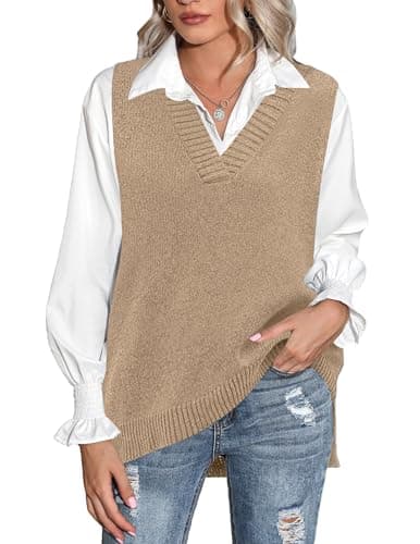 Women's Oversized Knitted Sweater Vest for Fall 2024