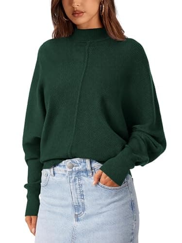 PRETTYGARDEN Fall 2024 Oversized Mock Neck Sweaters for Women