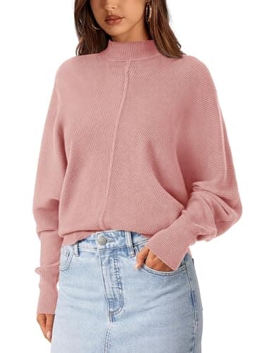 PRETTYGARDEN Fall 2024 Oversized Mock Neck Sweaters for Women