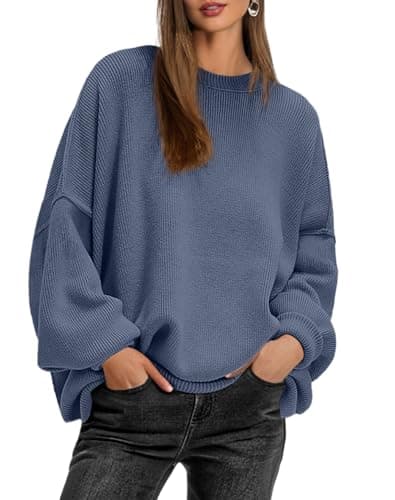 Lepunuo Women's Oversized Batwing Long-Sleeve Knit Sweater