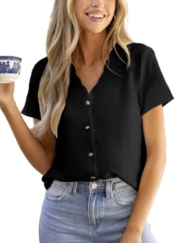 CUPSHE Women Summer Dressy Short Sleeve Office Blouses