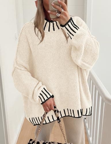 PRETTYGARDEN Women's Winter Oversized Chunky Knit Sweater Tops