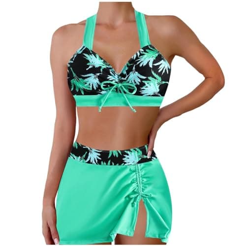 Cethrio Vintage Printed Plus Size Tankini and Boyshorts