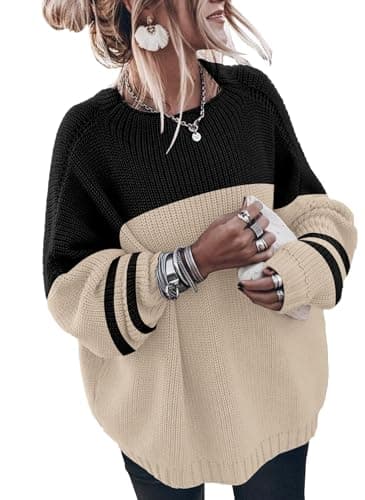 Oversized Women's Casual Knitted Sweater with Mock Neck