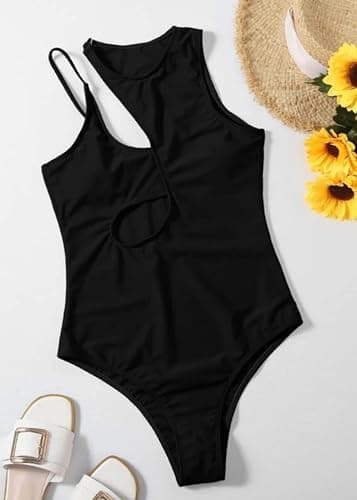 Hilinker Women's High Waisted Cutout Monikini Swimsuit