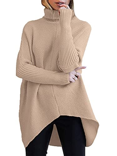 Oversized Turtleneck Batwing Sweater for Women - 2024 Fall Fashion
