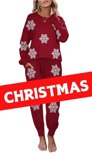 Ekouaer Women's Long Sleeve Pajama Set with Pockets S-XXL