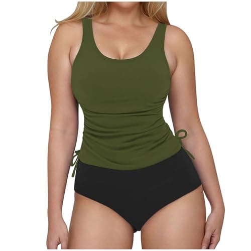 Cethrio Women's Tummy-Control Tankini Swimsuit